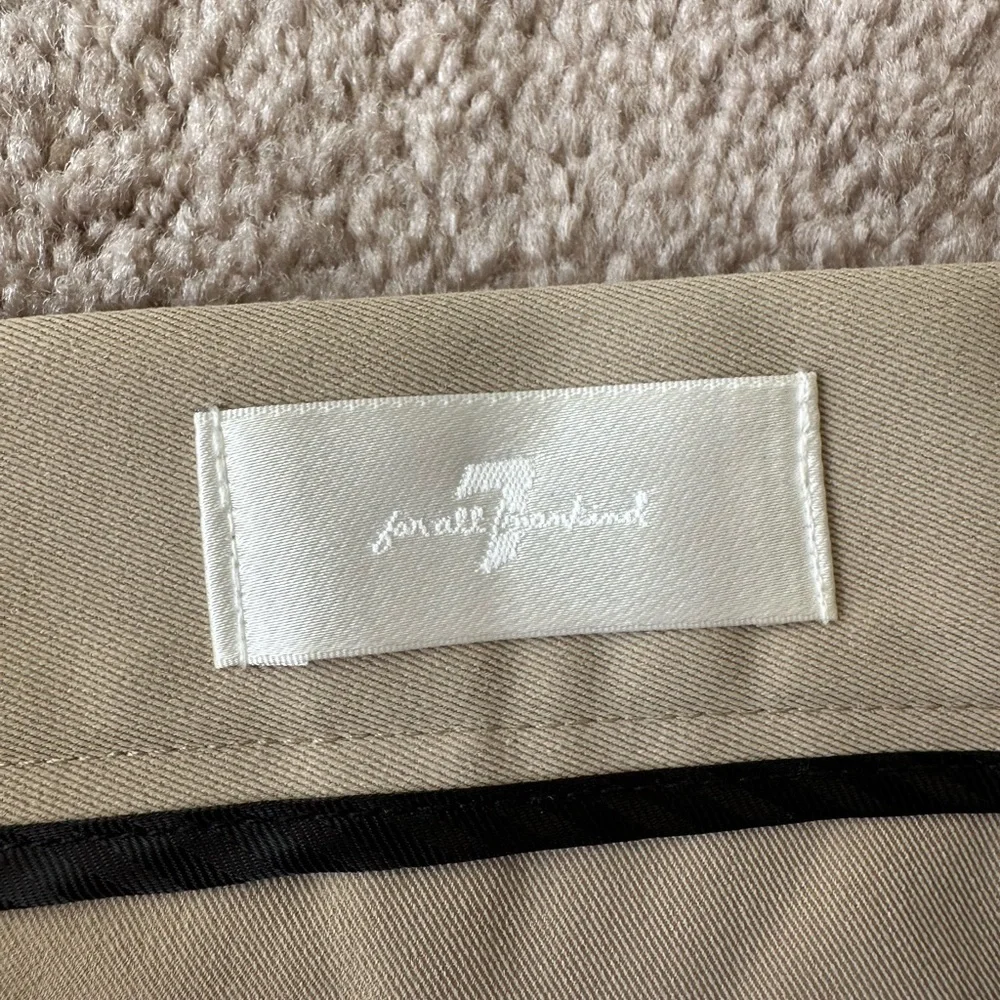 7 for all mankind khaki shorts, size 32 NWOT - Picture 6 of 6